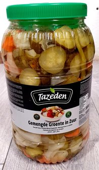 TAZEDEN GEMENGTE GROENTEN IN ZUUR 6X3 KG