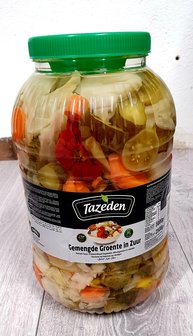 TAZEDEN GEMENGTE GROENTEN IN ZUUR 4X5 KG