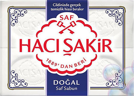 HACI SAKIR ZEEP 4 STUKS NATUREL 15X600 GR