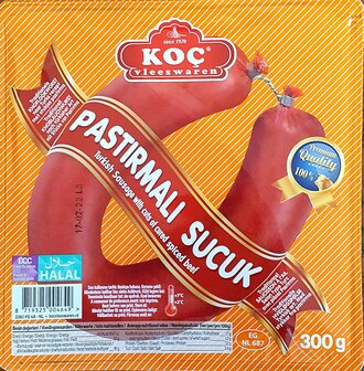 KOC GURME PASTIRMALI SUCUK 8X300 GR