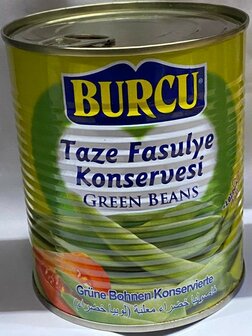 BURCU TAZE FASULYE KONSERVE 12X800 GR