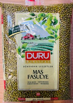 DURU YESIL MAS FASULYE 12X1 KG DUNYA LEZEETLERI 