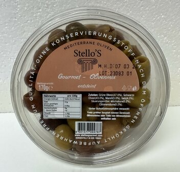 STELLOS OLIJVENMIX ZONDER PIT 18X170 GR 