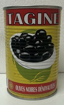 TAJINE ZWARTE OLIJVEN ZONDER PIT 24X400 GR