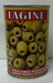 TAJINE GROENE OLIJVEN ZONDER PIT 24X400 GR