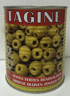 TAJINE GROENE OLIJVEN ZONDER PIT 12X830 GR