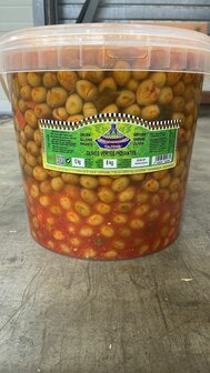 TAJINE GROENE OLIJVEN PIKANT MET PIT 8 KG