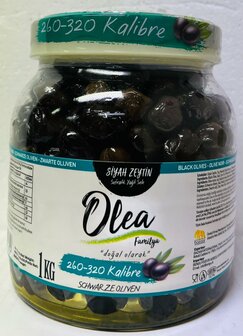 OLEA ZWARTE OLIJVEN SELE 6X1 KG 260-320