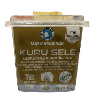 MARMARABIRLIK KURU SELE SIYAH ZEYTIN 2XS 12X400 GR 