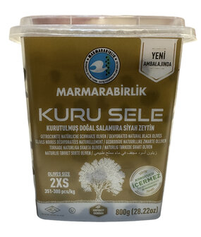 MARMARA BIRLIK KURU SELE ZEYTIN 2XS YESIL 6X800 GR 