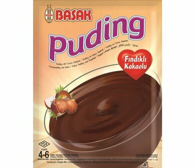 BASAK PUDDING CACAO HAZELNOOT 12X155 GR