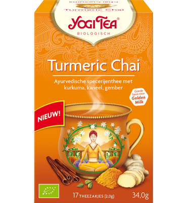 YOGI THEE TURMERIC CURCUMA CHAI 6X17 STUKS