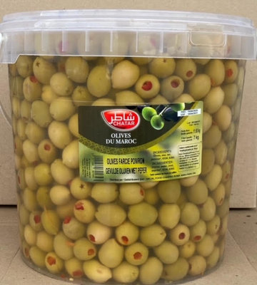 CHATAR BIBERLI YESIL ZEYTIN KOVA 7 KG 12-14 IRI BOY