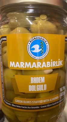 MARMARABIRLIK GROEN OLIJVEN MET AMANDEL 6X400 GR