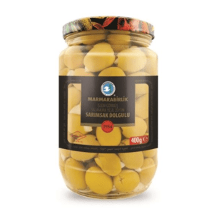 MARMARABIRLIK SARIMSAKLI YESIL ZEYTIN 6X400 GR