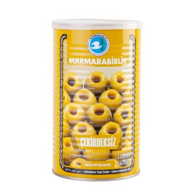 MARMARABIRLIK GROENE ZAADLOZE OLIJVEN 6X400 GR