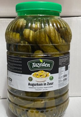 TAZEDEN AUGURKEN IN ZUUR 4 X 5 KG