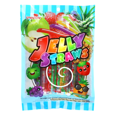 SPESHOW ASSORTED JELLY STRAWS IN BAG 30X300 GR