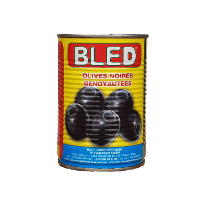 BLED ZWARTE OLIJVEN ZONDER PIT 24X400 GR