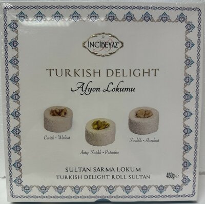 INCI BEYAZ TURKISH DELIGHT SULTAN AFYON SARMA 12X450 GR