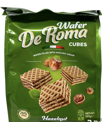 WAFFER DEROMA HAZELNUT10X200GR