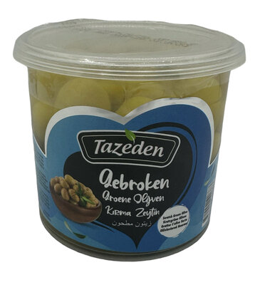 TAZEDEN GEBROKEN GROENE OLIJVEN 12X300 GR