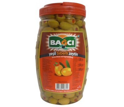 BAGCI GROENE OLIJF MET PAPRIKA 6X1.5 KG