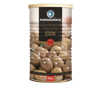 MARMARABIRLIK GESTREEPTE GROENE OLIJVEN  6X800 GR