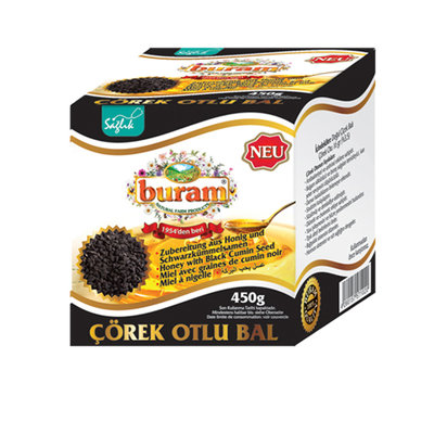 BURAM HONING MET ZWARTE KOMIJN 6X450 GR