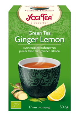 YOGI THEE GREEN TEA GINGER LEMON 6X17 STUKS