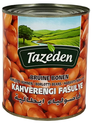 TAZEDEN KAHVERENGI FASULYE HASLAMA  12X400 GR