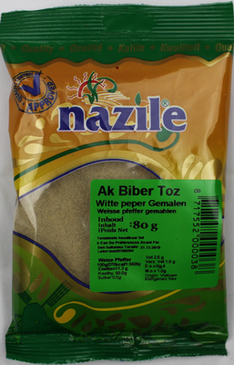 NAZILE WITTE PEPER GEMALEN 15X80 GR