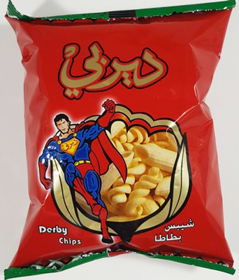 DERBY POTATO CHIPS 108X20 GR