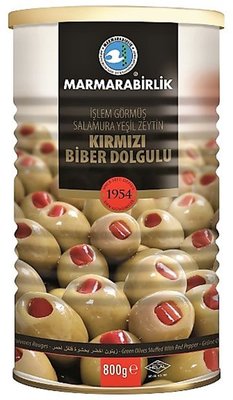 MARMARABIRLIK BIBERLI YESIL ZEYTIN 6X800 GR